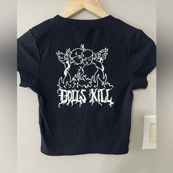 🖤 Dolls Kill “Good Girls Go to Heaven” Baby Tee – Size S - Picture 2 of 9